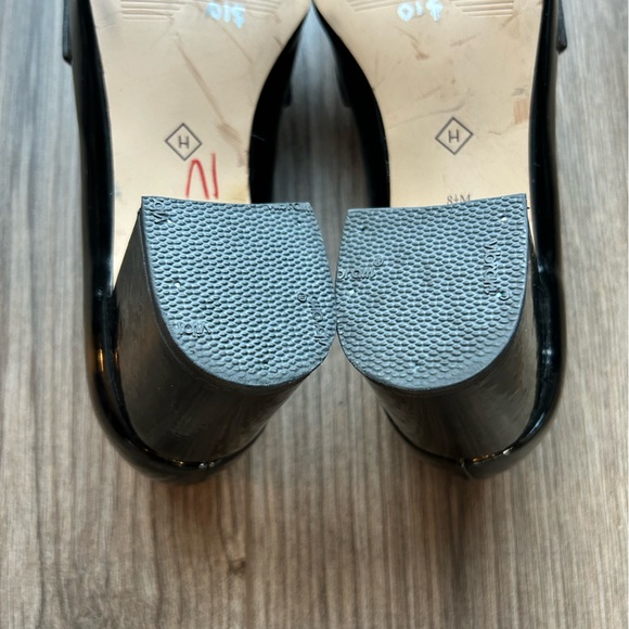 Halogen Black Patent Leather Heeled Loafers | 8.5 - Picture 7 of 9